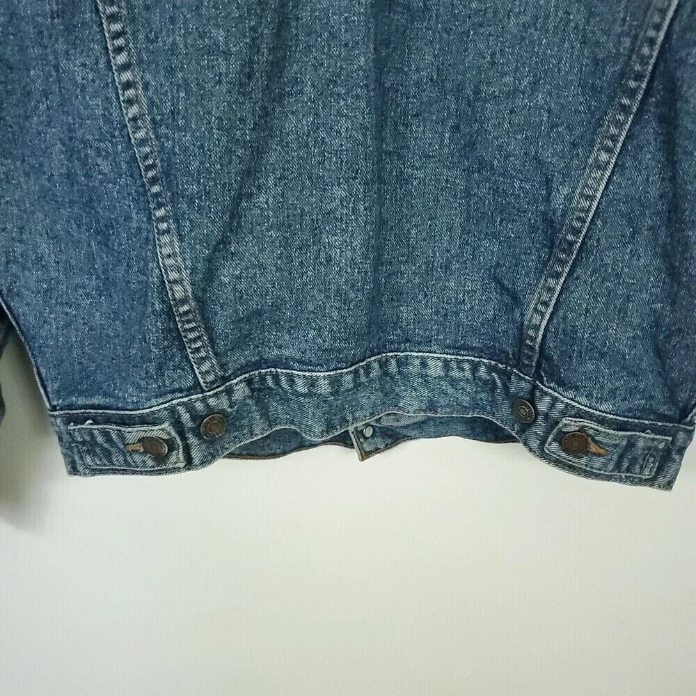 Vintage Levis Big E Type 3 Denim Trucker Jean Jacket Med Made in USA Medium Wash - Picture 13 of 16